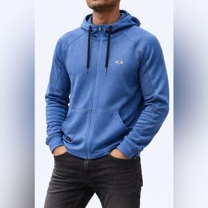 Oakley Blue Full Zip Hoodie Sweatshirt Men’s Medium
